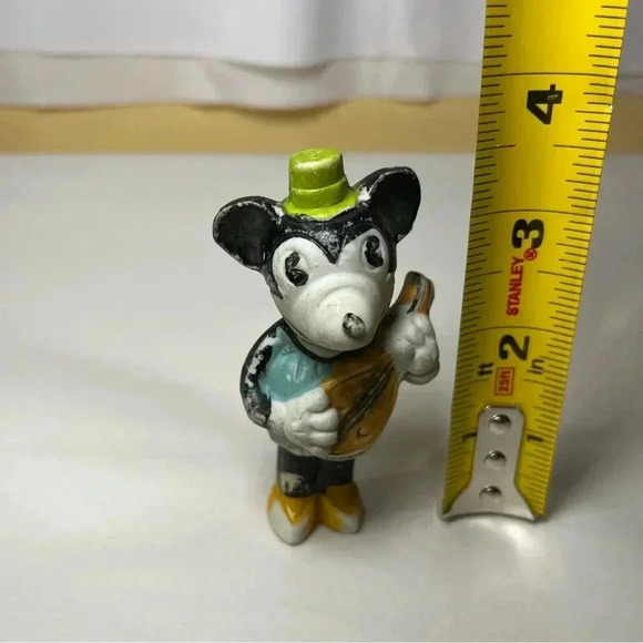 Vintage 1930s Minnie Mouse Bisque Musical Figurine Made in Japan Blue C69 - Picture 9 of 10